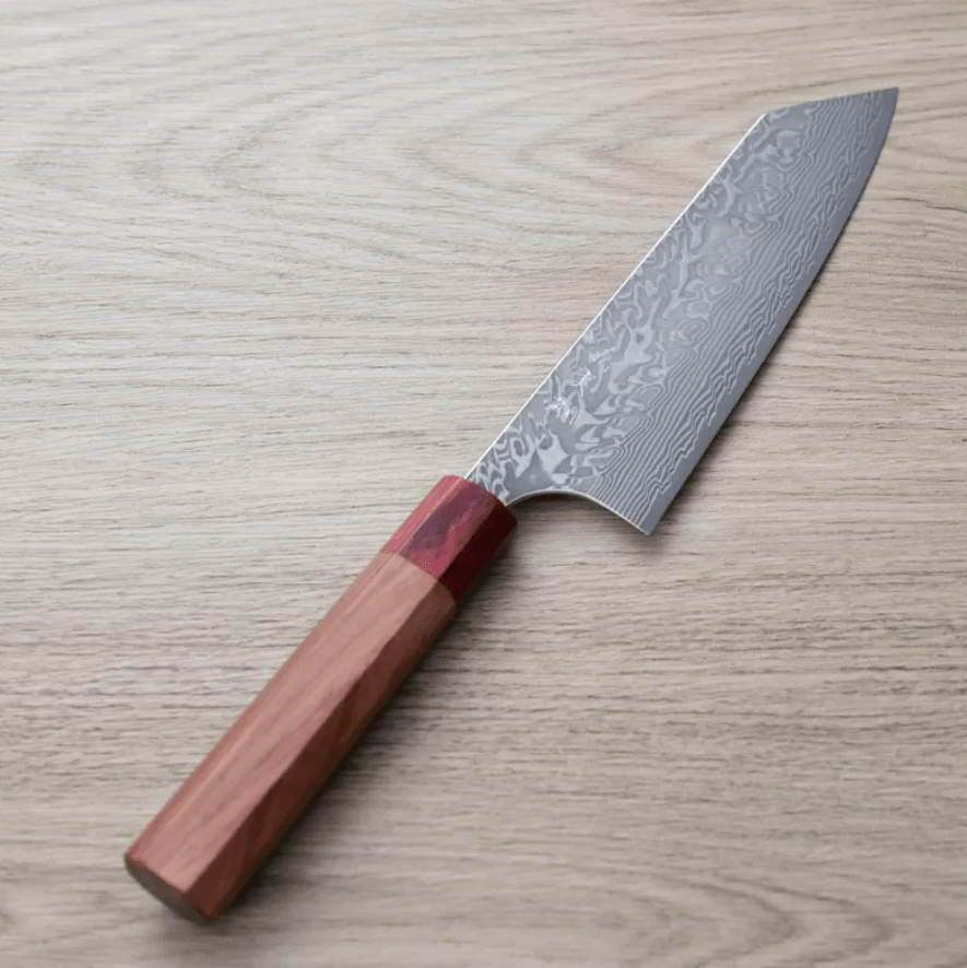 加藤義實 文化 170mm SG2粉末HSS鋼 鎳染大馬士革 (4) 加藤義實 文化 170mm SG2粉末HSS鋼 鎳染大馬士革