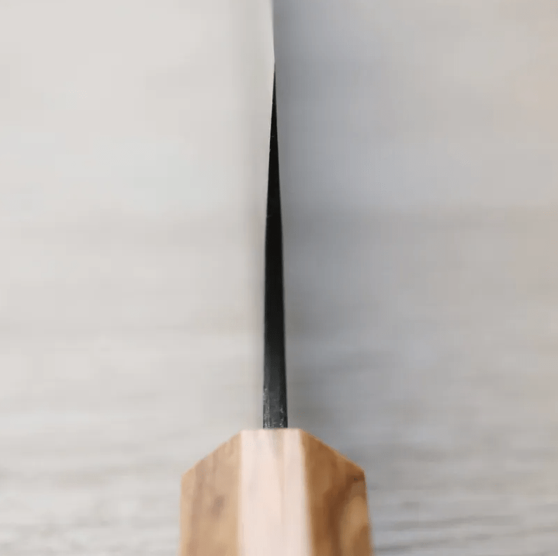 加藤義實 文化刀 170mm 青紙超級鋼 黑打墨流