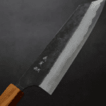 加藤義實 文化刀 170mm 青紙超級鋼 黑打墨流