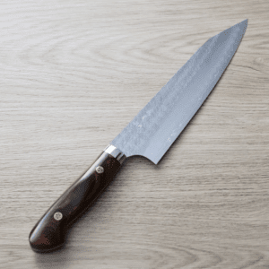 加藤義實 水波 切付牛刀 210mm<br>SG2粉末HSS鋼 沙漠鐵木