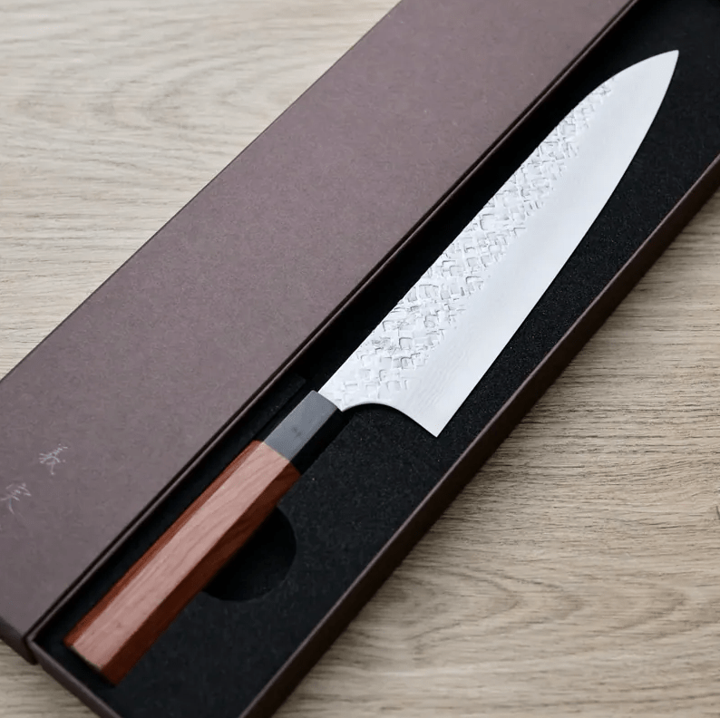 加藤義實 牛刀 210mm VG10鋼<br>鍛造/大馬士革