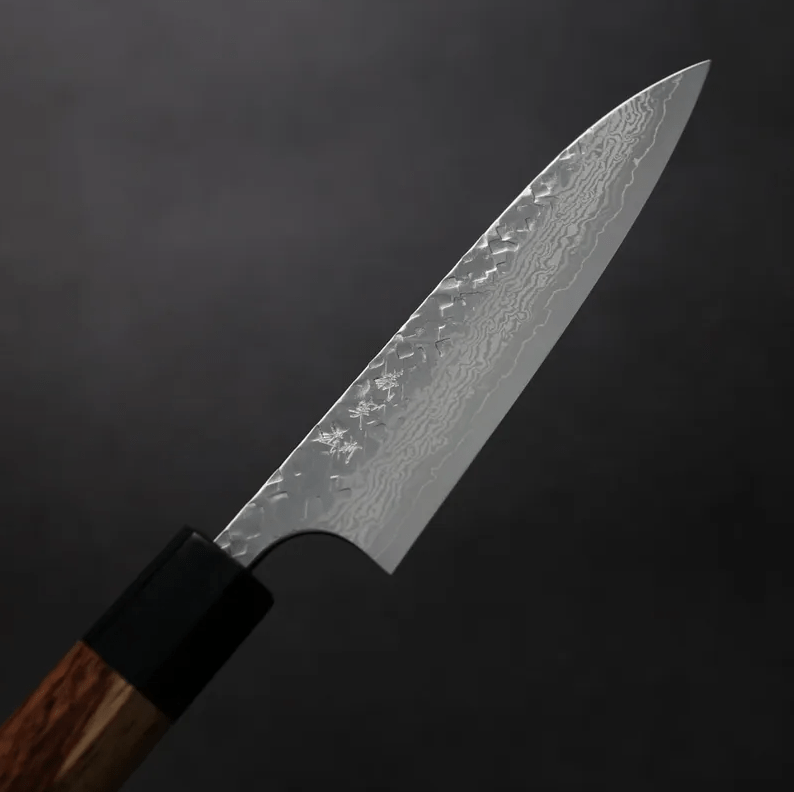 加藤義實 蔬果刀 120mm VG10鋼<br>鍛造/大馬士革