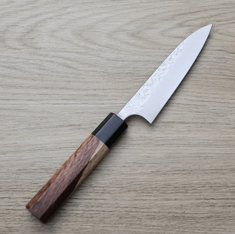 加藤義實 蔬果刀 120mm VG10鋼<br>鍛造/大馬士革