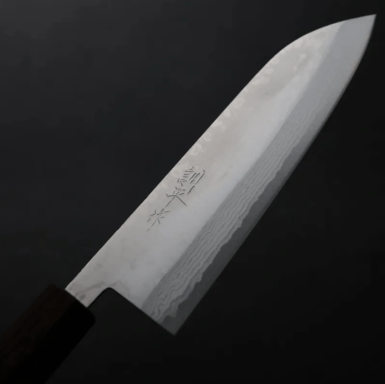 增谷訓生 三德刀 170mm VG10鋼 <br>刻流 和柄 雞翅八角柄