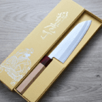 增谷訓生 三德刀 170mm VG10鋼 <br>刻流 和柄 	櫻桃八角柄