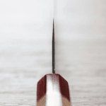 增谷訓生 三德刀 170mm VG10鋼 <br>刻流 和柄 	櫻桃八角柄