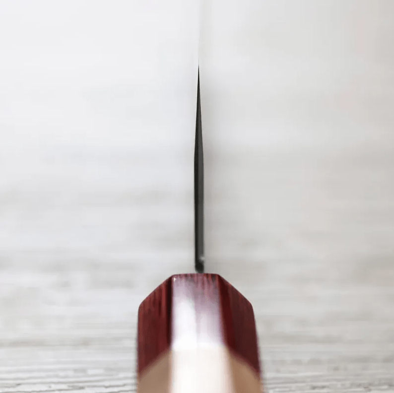 增谷訓生 三德刀 170mm VG10鋼 <br>刻流 和柄 	櫻桃八角柄