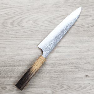 安立打刃物 牛刀 210mm<br>VG10 大馬士革 和柄