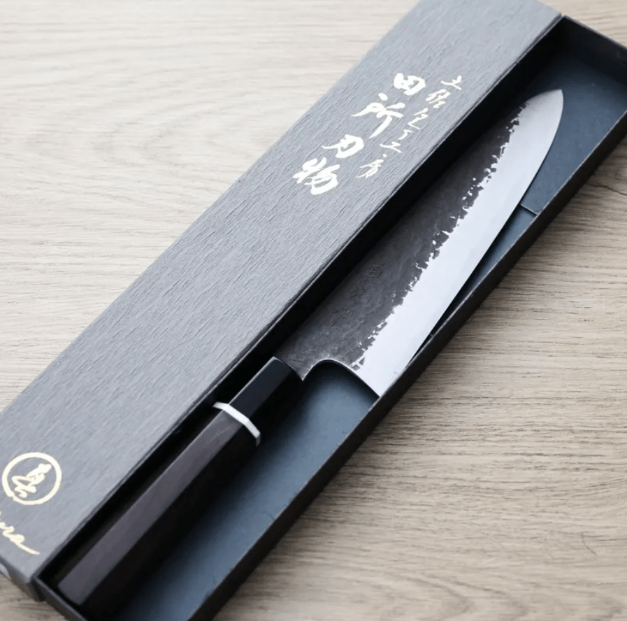 田所真琴 牛刀 210mm 銀三鋼 黑打鎚目 (2) 田所真琴 牛刀 210mm 銀三鋼 黑打鎚目