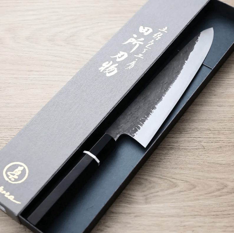 田所真琴 牛刀 240mm 銀三鋼 黑打鎚目 (2) 田所真琴 牛刀 240mm 銀三鋼 黑打鎚目