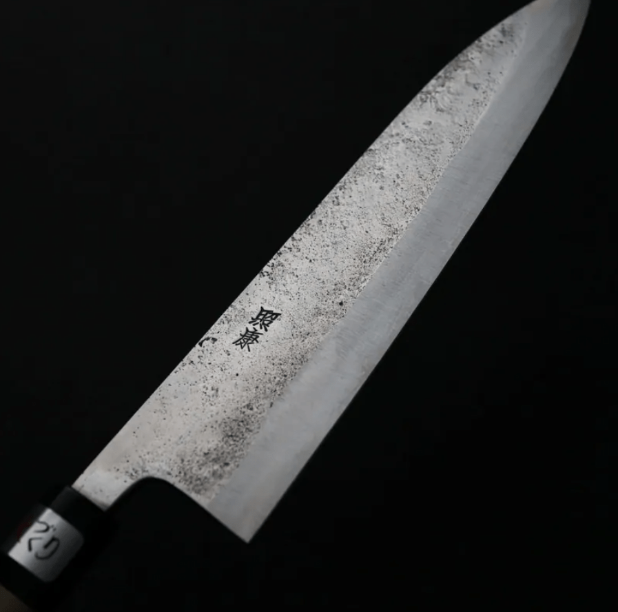 藤原照康 梨地 牛刀 210mm<br>白紙1號鋼