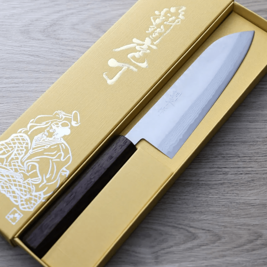 增谷訓生 三德刀 170mm VG10鋼 彩流 和柄