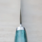 增谷訓生 牛刀 180mm VG10鋼<br>鎚目大馬士革 雪華 綠柄