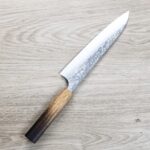 安立打刃物 牛刀 210mm<br>VG10 大馬士革 和柄