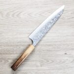 安立打刃物 牛刀 240mm<br>VG10 大馬士革 和柄