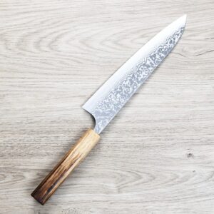 安立打刃物 牛刀 240mm<br>VG10 大馬士革 和柄