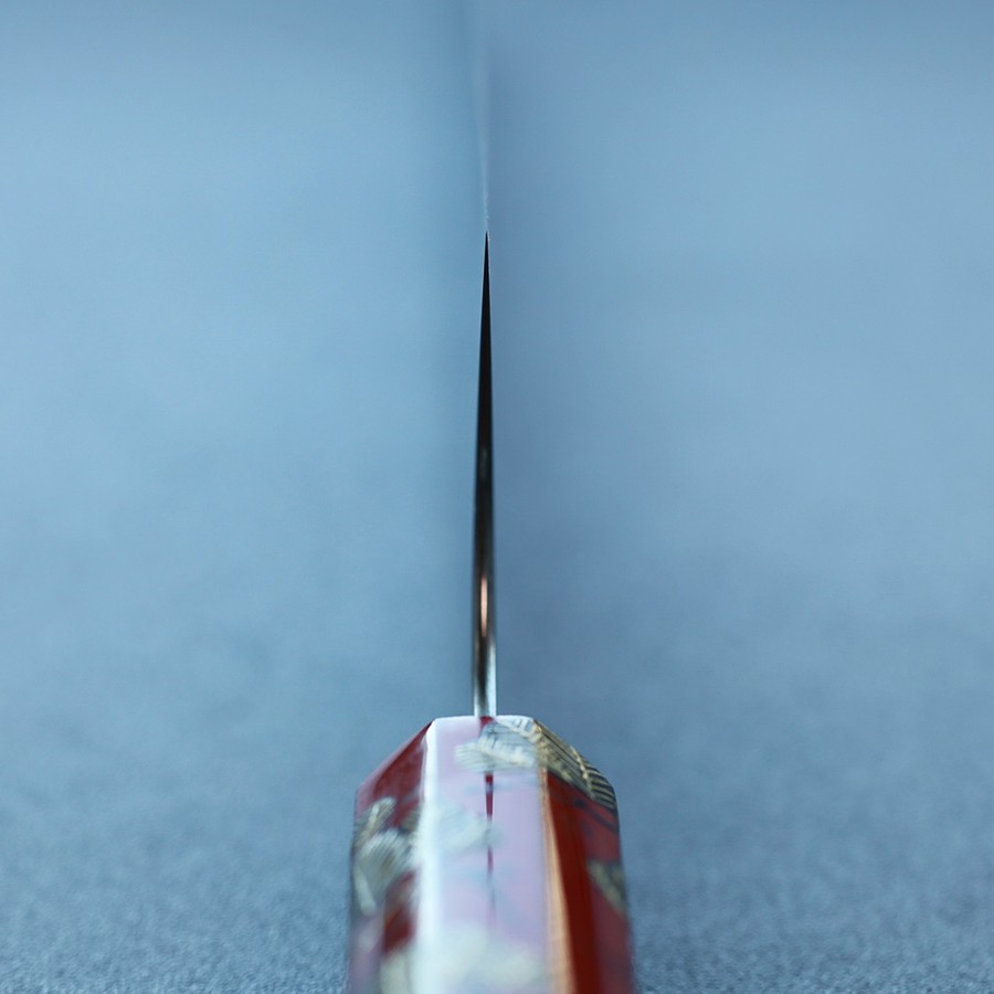 甲鉄 柴田崇行 牛刀 210mm SG2粉末HSS鋼 漆塗柄限定松竹