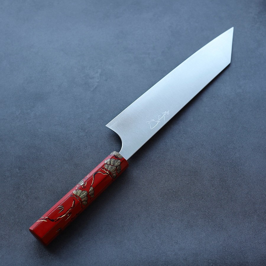 甲鉄 柴田崇行 牛刀 210mm SG2粉末HSS鋼 漆塗柄限定松竹