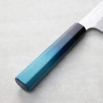 藍包丁 x 二唐刃物 筋引 240mm SG Strix粉末HSS鋼 鎚目大馬士革