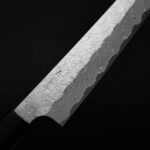 藍包丁 x 二唐刃物 筋引 240mm SG Strix粉末HSS鋼 鎚目大馬士革