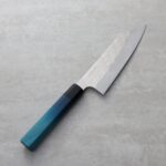 藍包丁x二唐刃物 文化 165mm SG Strix粉末HSS鋼 鎚目大馬士革