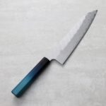 藍包丁x二唐刃物 牛刀 240mm SG Strix粉末HSS鋼 鎚目大馬士革