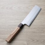 達磨刃物 古川晃裕  菜切 165mm 銀三鋼 梨地大馬士革
