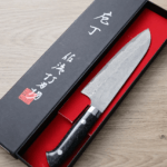 佐治武士 三德 180mm VG10鋼 十字鎚目 黑染大馬士革 壓克力柄 (2) 佐治武士 三德 180mm VG10鋼 <br>十字鎚目 黑染大馬士革 壓克力柄
