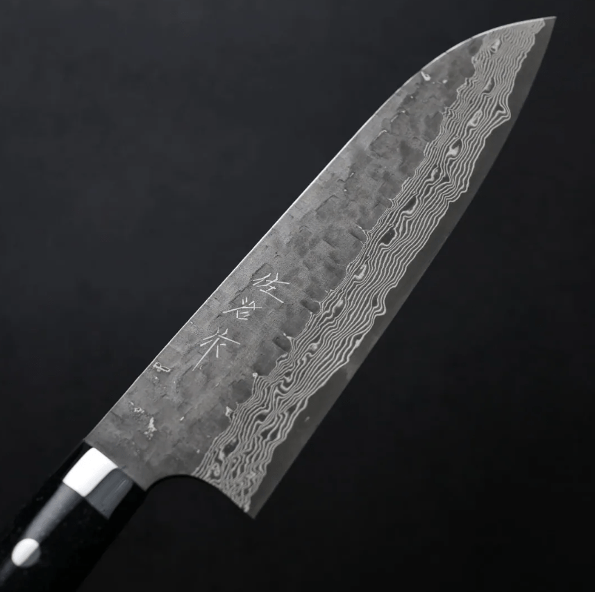 佐治武士 三德 180mm VG10鋼 十字鎚目 黑染大馬士革 壓克力柄 (5) 佐治武士 三德 180mm VG10鋼 <br>十字鎚目 黑染大馬士革 壓克力柄