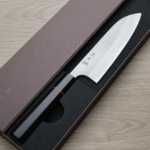 加藤義實 三德刀 170mm 青紙超級鋼 梨地 (2) 加藤義實 三德刀 170mm<br>青紙超級鋼 梨地