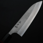 加藤義實 三德刀 170mm 青紙超級鋼 梨地 (5) 加藤義實 三德刀 170mm<br>青紙超級鋼 梨地