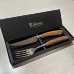 4001o4002o-6 頂級手工橄欖木牛排刀叉木盒禮盒組 4支入
