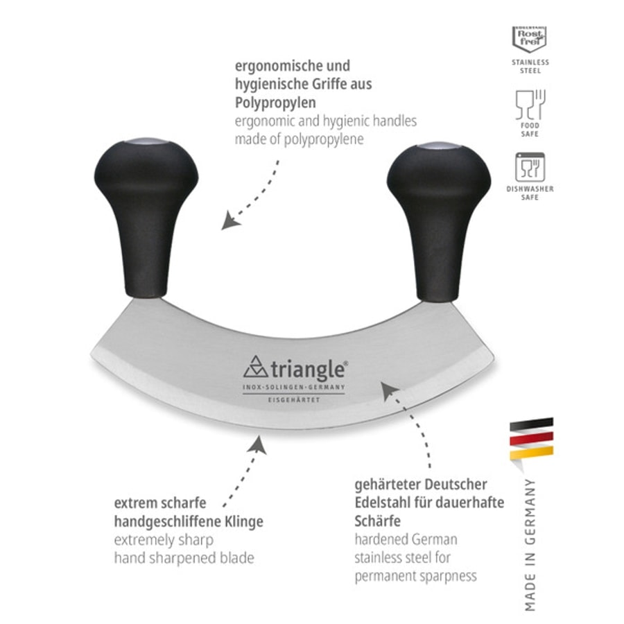 【TRIANGLE德國三角牌】41 211 14 02單刃切碎刀 14 公分，鋼化，盒裝