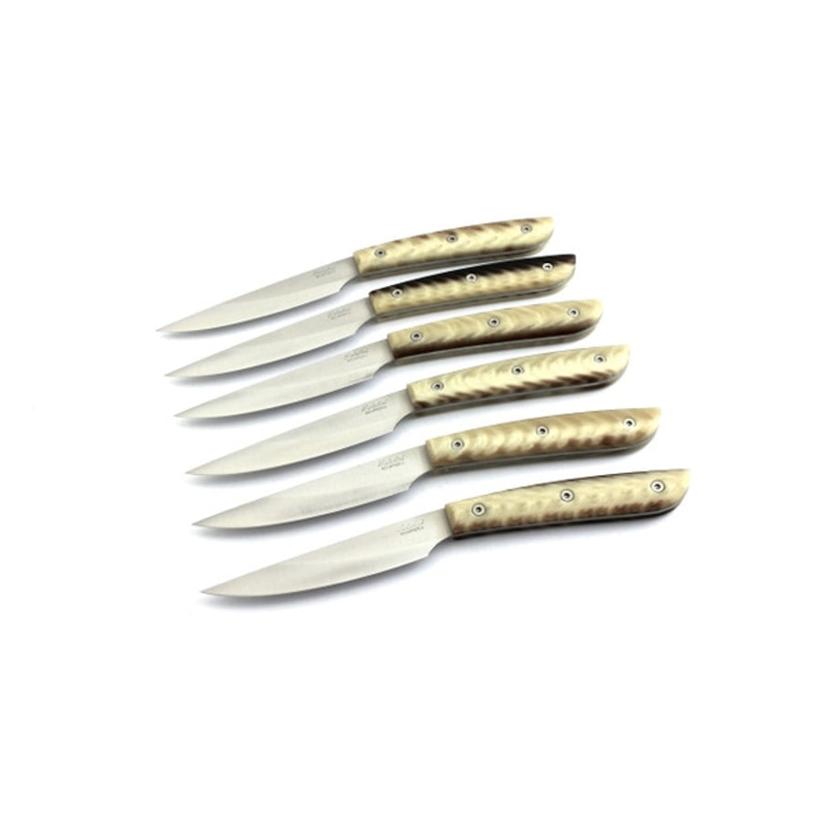 4300rfc-4 SALADINI 義大利手工牛排刀 114mm 仿白牛角樹脂