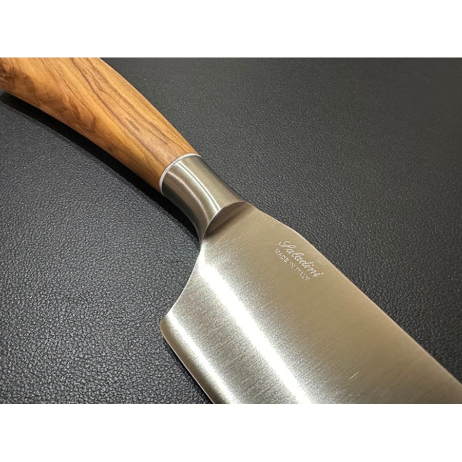 5004o-7 SALADINI 義大利手工主廚刀 200mm 天然橄欖木握柄 胡桃木握柄 不鏽鋼廚房料理刀