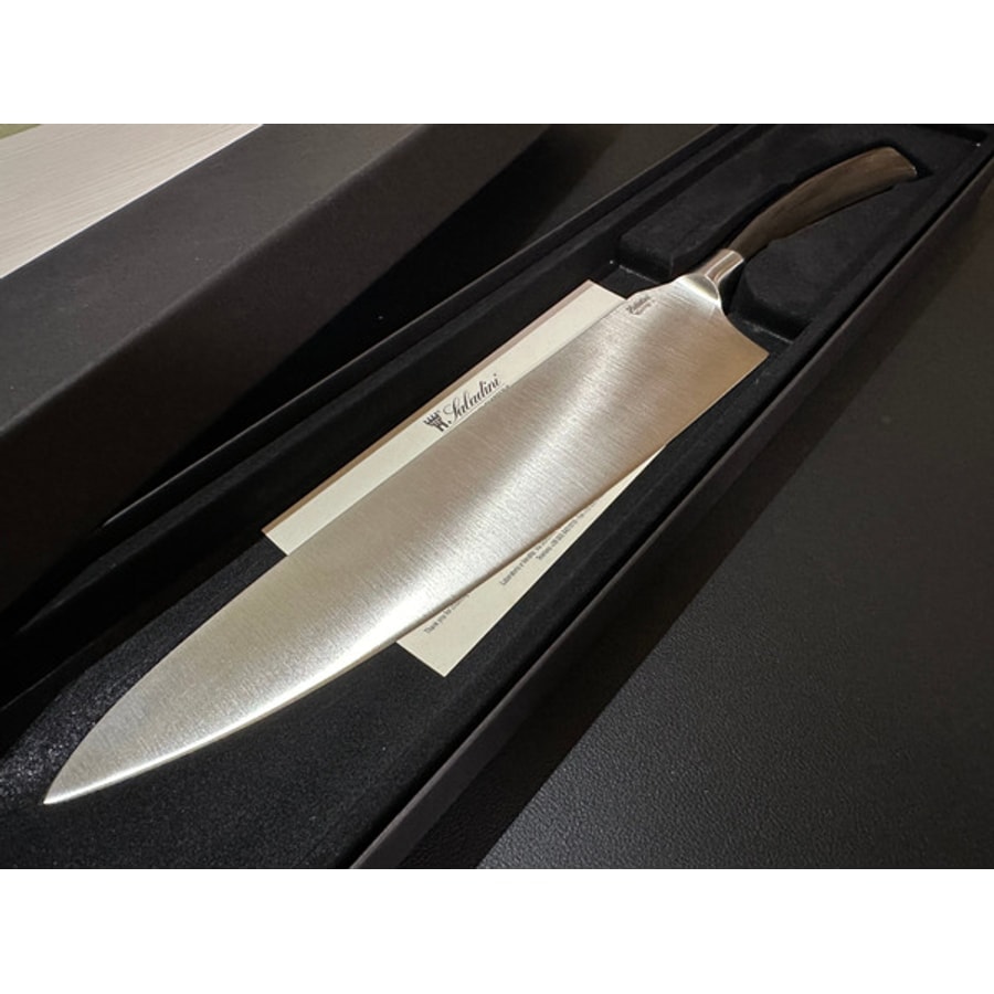 5014b-7 SALADINI 義大利手工主廚刀 250mm 天然水牛角握柄 不鏽鋼廚房料理刀