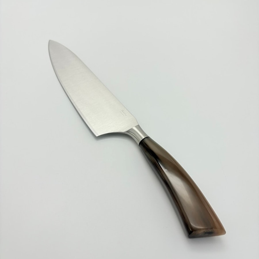 5014c-2 SALADINI 義大利手工主廚刀 250mm 天然白牛角握柄 不鏽鋼廚房料理刀 仿白牛角色象牙白色樹脂握柄 主廚刀