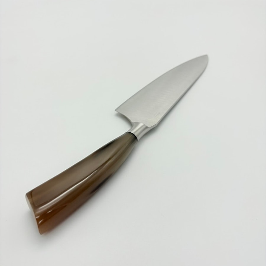 5014c-4 SALADINI 義大利手工主廚刀 250mm 天然白牛角握柄 不鏽鋼廚房料理刀 仿白牛角色象牙白色樹脂握柄 主廚刀