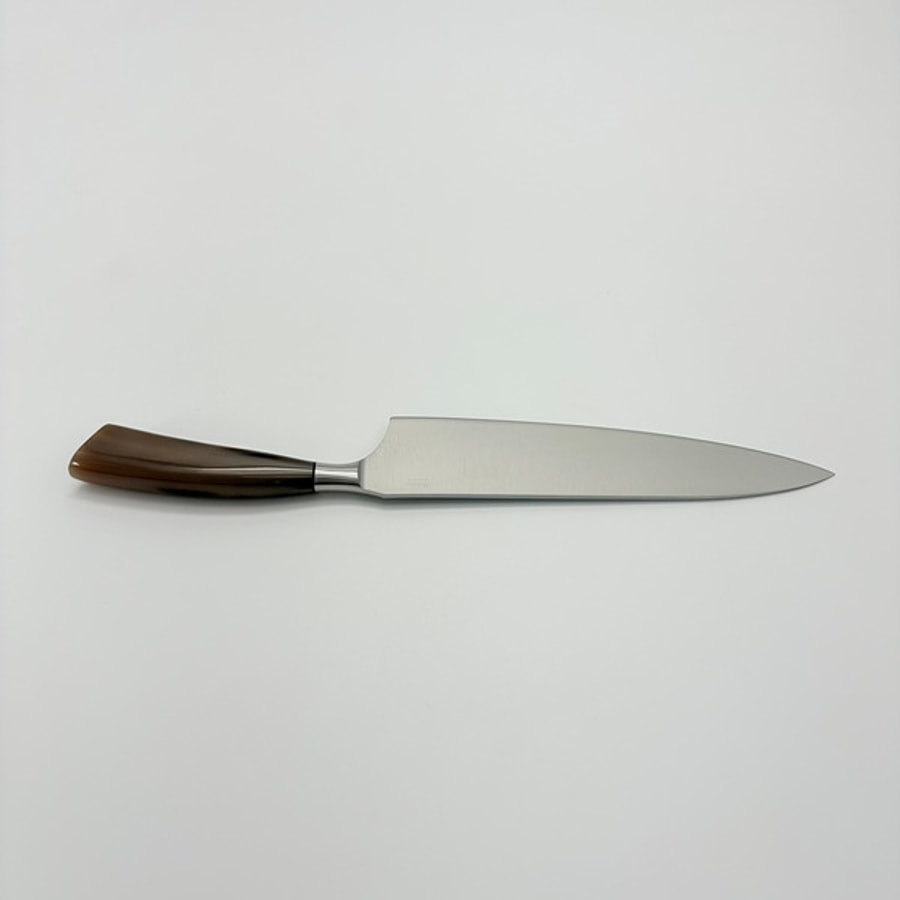 5014c-5 SALADINI 義大利手工主廚刀 250mm 天然白牛角握柄 不鏽鋼廚房料理刀 仿白牛角色象牙白色樹脂握柄 主廚刀