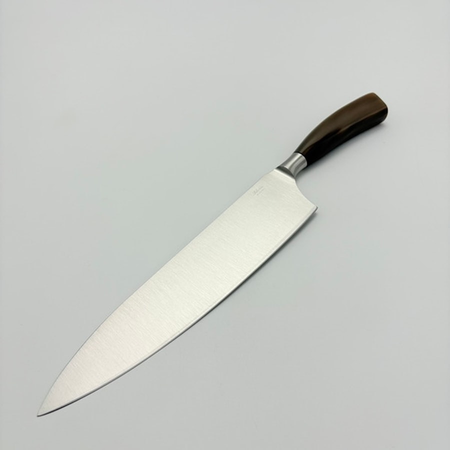 5014c-6 SALADINI 義大利手工主廚刀 250mm 天然白牛角握柄 不鏽鋼廚房料理刀 仿白牛角色象牙白色樹脂握柄 主廚刀