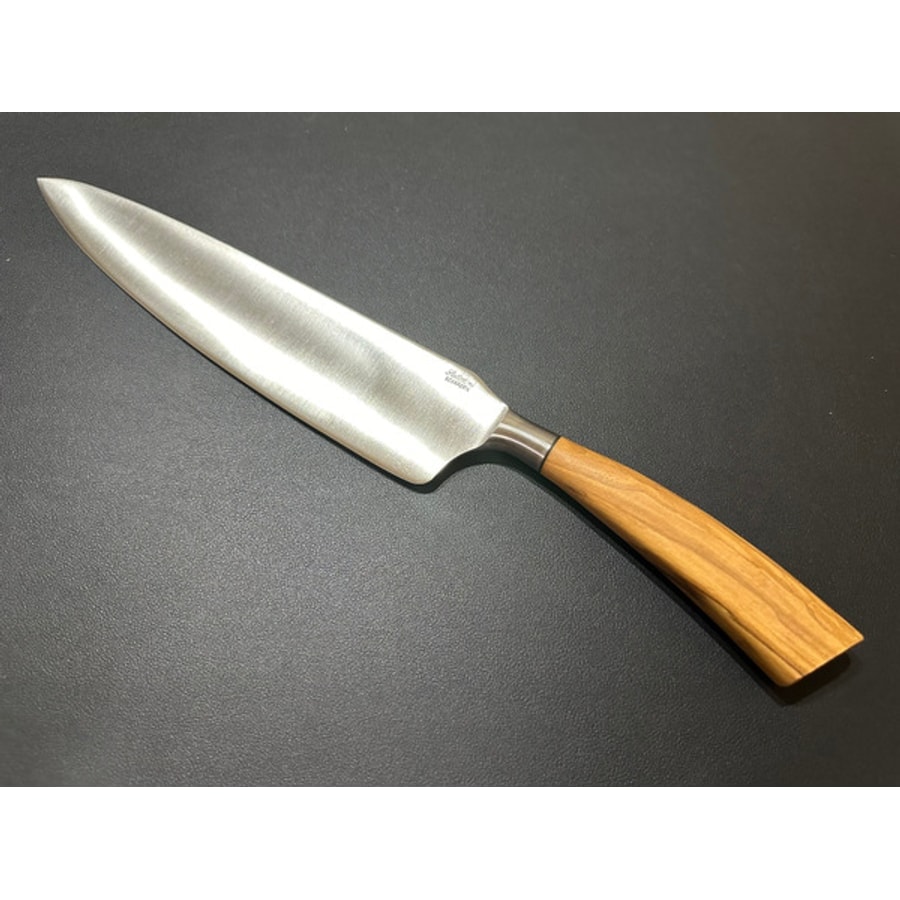 5014o-7 SALADINI 義大利手工主廚刀 250mm 天然橄欖木握柄 胡桃木握柄 不鏽鋼廚房料理刀