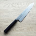 中川打刃物 牛刀 240mm 青一鋼 墨流