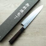 中川打刃物 牛刀 240mm 青一鋼 墨流