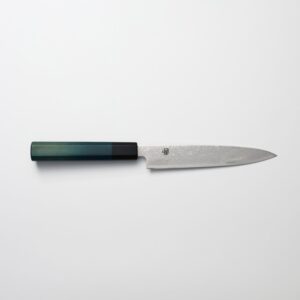 藍包丁 蔬果刀 150mm 銀三鋼 大馬士革