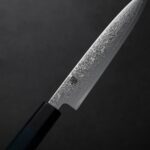 藍包丁 蔬果刀 150mm 銀三鋼 大馬士革