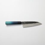 藍包丁 三德 170mm 鉬釩鋼 黑打鎚目