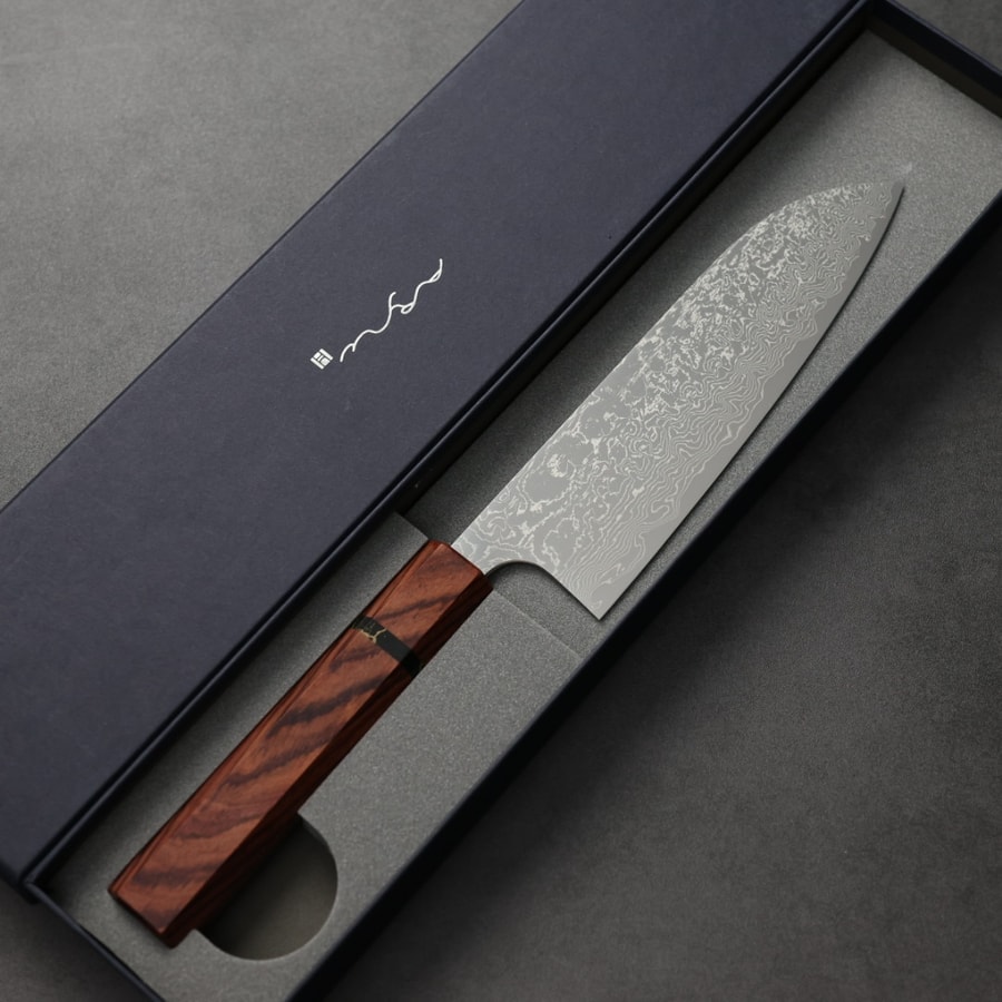 anryu-s170-vg10dwe-2 安立打刃物 三德刀 165mm VG10 大馬士革 活動限定柄
