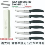 S687S12 SANELLI 山尼里 SUPRA 鋸齒牛排刀 12cm (6支裝)