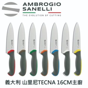 T349016Y SANELLI 山尼里 TECNA 主廚刀 16cm 七色選擇