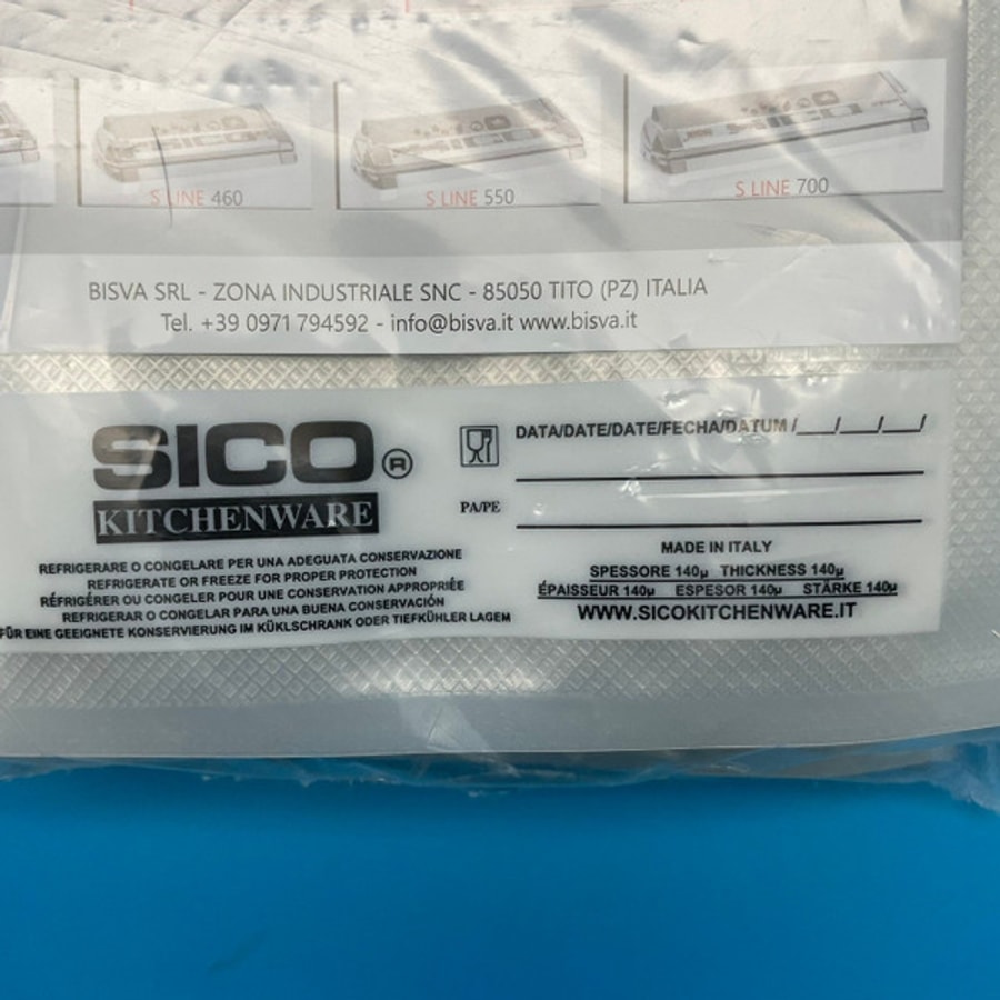 SICO舒肥專用真空包裝袋15x35cm 20x30cm 25x35cm 厚140μ(50個/包)